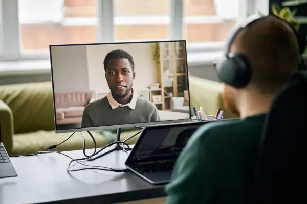 Man attending online mediation Carnforth MIAMS session